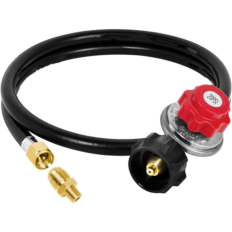 slai 020 PSI Adjustable Propane Regulator With Hose, High Pressure